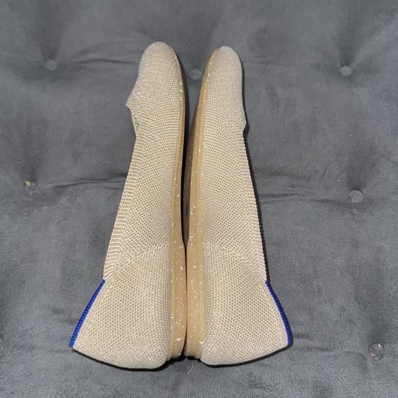 Gold Rothy’s Round Toe Flats Light Gold Metallic - Picture 3 of 6